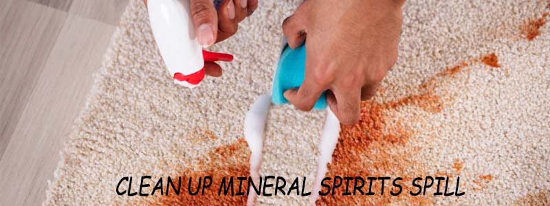 how to clean up mineral spirits spill