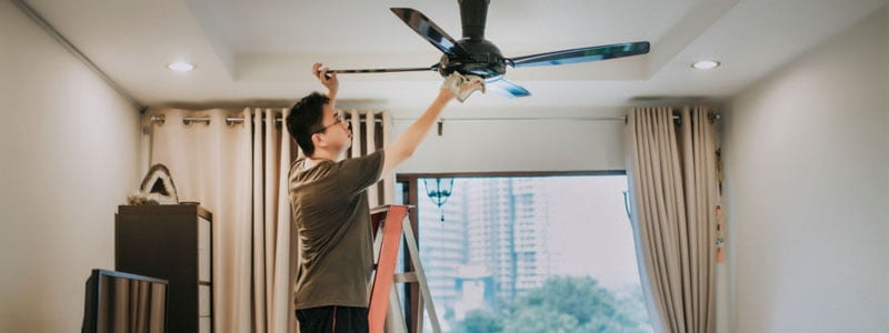 how to clean greasy ceiling fans